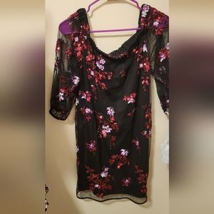 Off the shoulders Sequins party dress